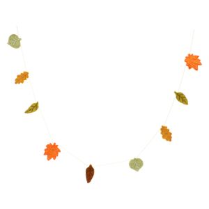 Garland, felt, autumn leaves, approx. 150 cm Garland, felt, autumn leaves, approx. 150 cm