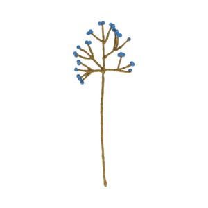 Branche de baies, feutrine, bleu, env. 40 cm Branche de baies, feutrine, bleu, env. 40 cm