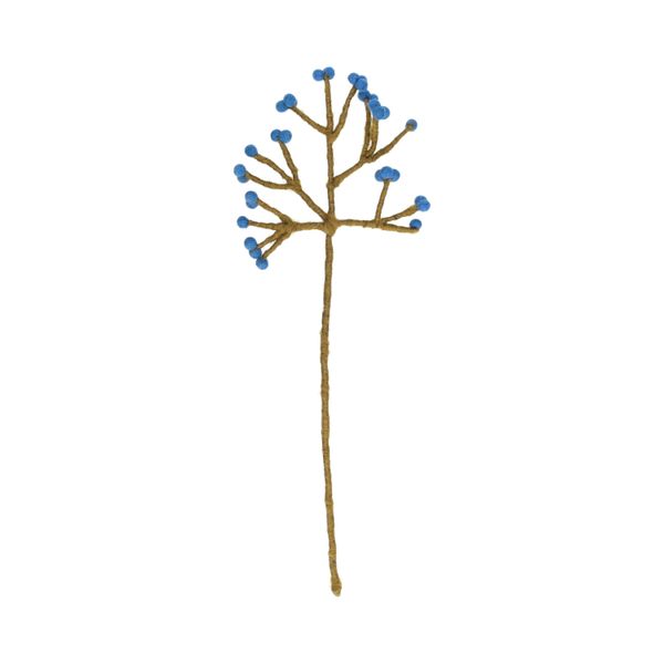 Branche de baies, feutrine, bleu, env. 40 cm Branche de baies, feutrine, bleu, env. 40 cm