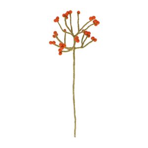 Zweig mit Beeren, Filz, orange, ca. 40 cm