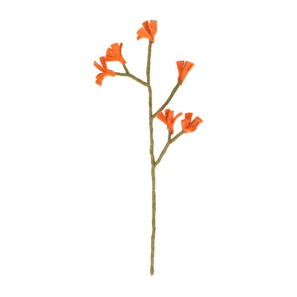 Zweig Känguru-Blumen, Filz, orange, ca. 37 cm