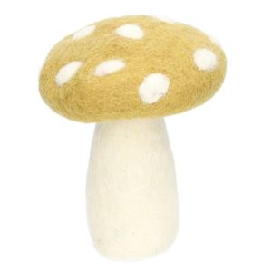 Pilz, stehend, Filz, gelb, ca.12 cm