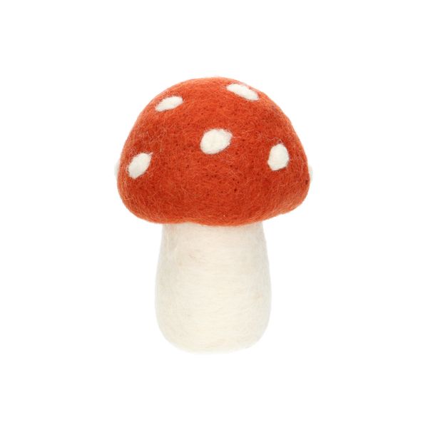 Grote paddenstoel, vilt, rood, ca. 14 cm