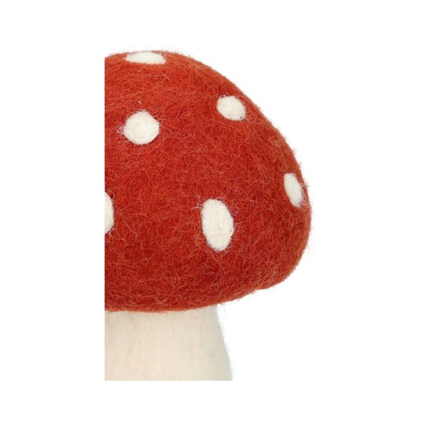 Grote paddenstoel, vilt, rood, ca. 14 cm