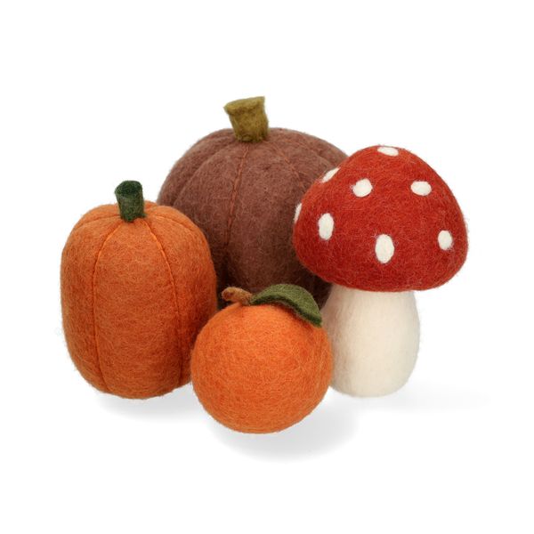 Grote paddenstoel, vilt, rood, ca. 14 cm