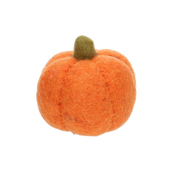 Pompoen, vilt, oranje, ca. 8 cm