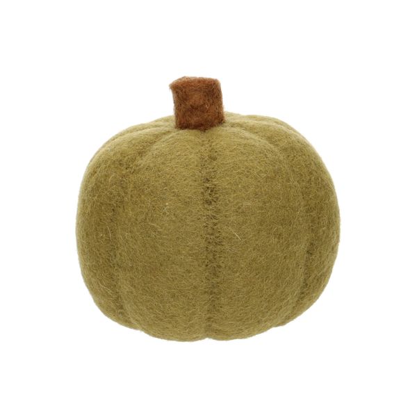 Pompoen, vilt, groen, ca. 12 cm
