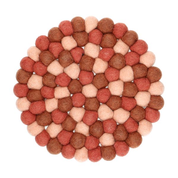 Onderzetter rond, vilt, roze, Ø 21 cm Onderzetter rond, vilt, roze, Ø 21 cm