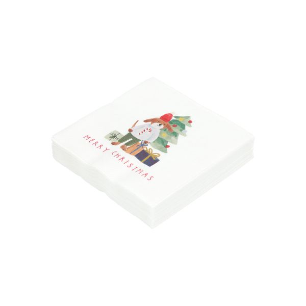 Servetten, papier, winterbos diertje, 25 x 25 cm, 20 stuks