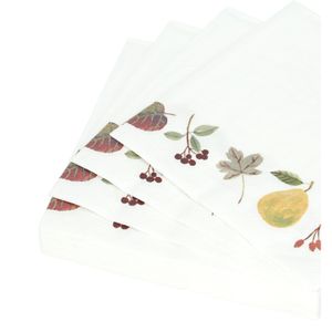 Serviettes de table, papier, récolte de poires, 33 x 33 cm