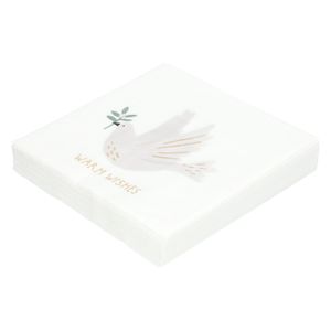 Servetten, vredesduif, papier, 20 stuks, 33 x 33 cm Servetten, vredesduif, papier, 20 stuks, 33 x 33 cm