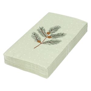 Servetten, papier, kerstgroen, 43x33 cm, 20 stuks