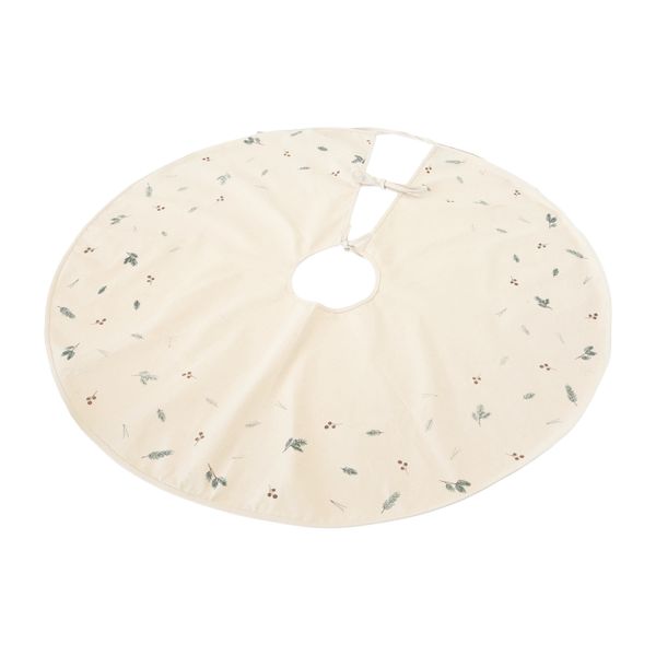 Couvre-pied de Noël, coton recyclé, forêt d'hiver, Ø env. 120 cm Couvre-pied de Noël, coton recyclé, forêt d'hiver, Ø env. 120 cm