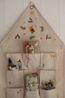 Adventskalender, winterbos, gerecycled katoen, 24 vakjes, 115 x 40 cm