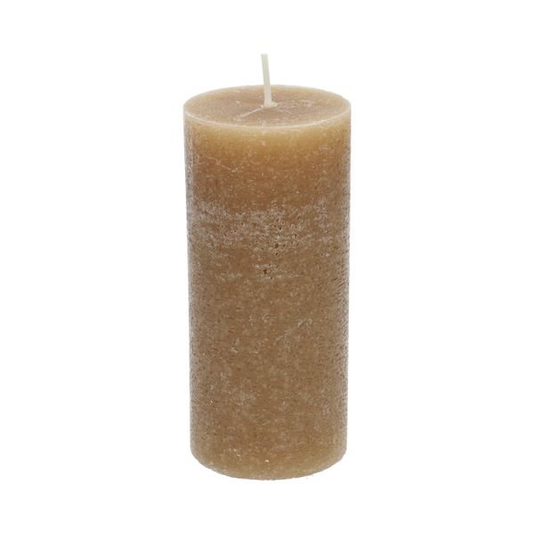 Bougie bloc, brun, Ø7 X 15 cm Bougie bloc, brun, Ø7 X 15 cm