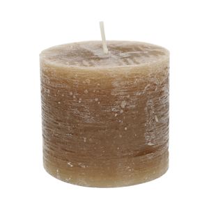Bougie bloc, brun, Ø10 X 9 cm Bougie bloc, brun, Ø10 X 9 cm