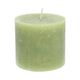 Bougie bloc, vert olive, Ø10 X 9 cm