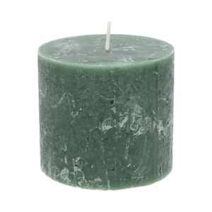 Bougie bloc, vert foncé, Ø10 X 9 cm