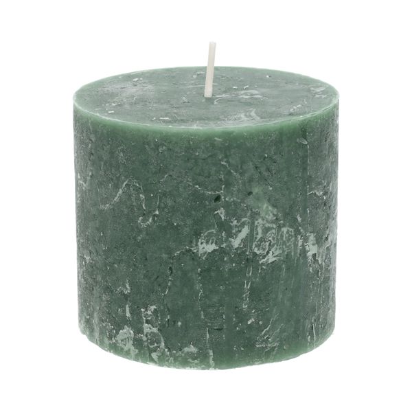 Bougie bloc, vert foncé, Ø10 X 9 cm