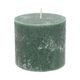 Bougie bloc, vert foncé, Ø10 X 9 cm