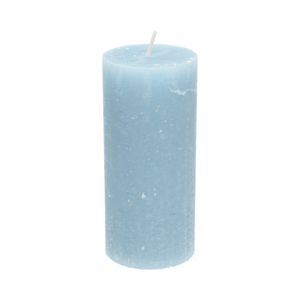 Bougie bloc, bleu clair, Ø7 X 15 cm