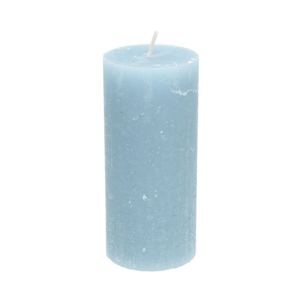 Pillar candle, light blue, Ø7 X 15 cm