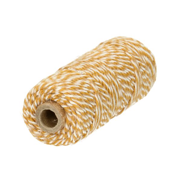 Koord, 100% natuurlijk jute, geel, 25 m
