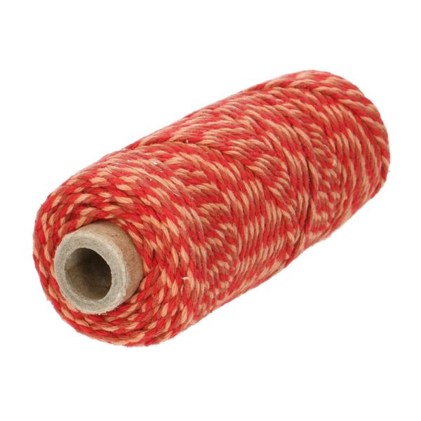 Koord, 100% natuurlijk jute, rood, 25 m Koord, 100% natuurlijk jute, rood, 25 m