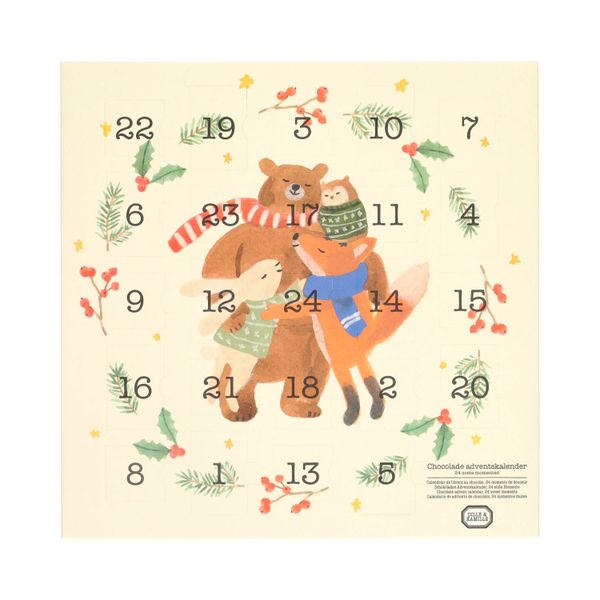 Chocolade adventskalender 2025, 168 gram