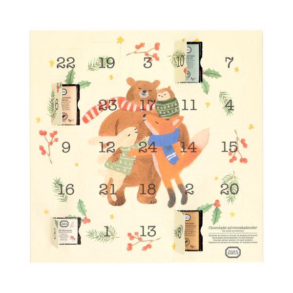 Chocolade adventskalender 2025, 168 gram