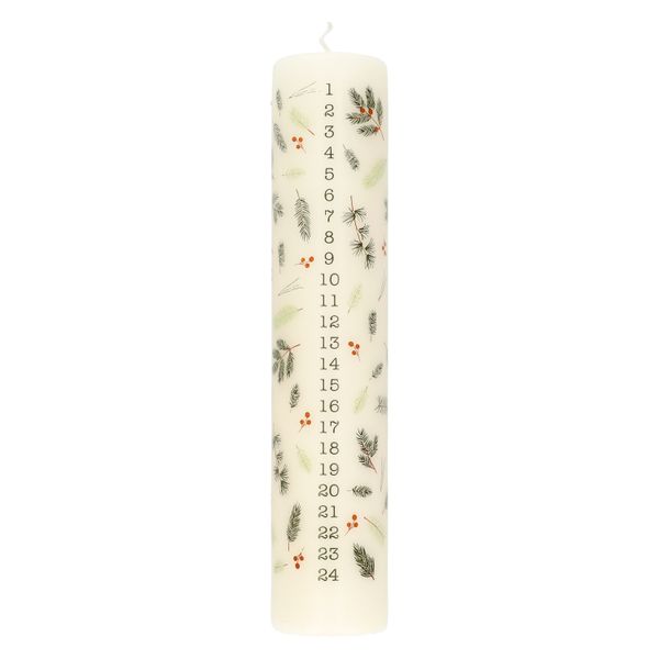 Bougie de l’Avent, verdure de Noël, Ø5 X 25 cm Bougie de l’Avent, verdure de Noël, Ø5 X 25 cm