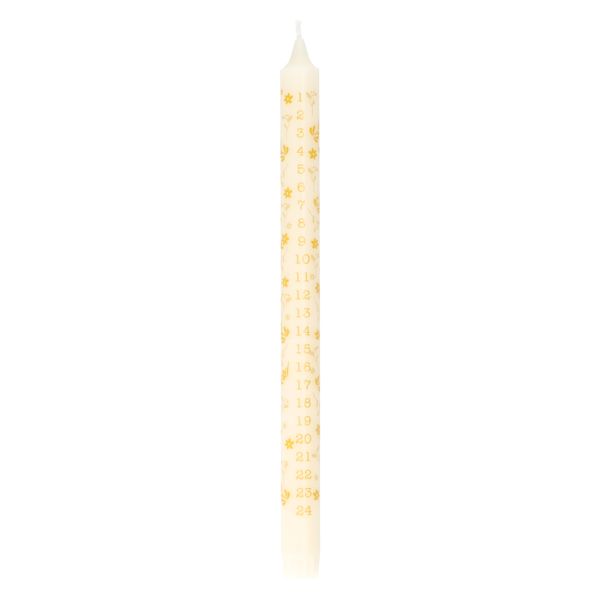 Adventskaars diner, decoratief, wit, Ø2,2 X 30 cm Adventskaars diner, decoratief, wit, Ø2,2 X 30 cm