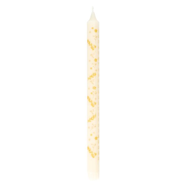 Adventskaars diner, decoratief, wit, Ø2,2 X 30 cm