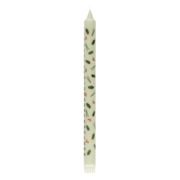 Adventskaars, diner, lichtgroen, Ø2,2 x 30 cm