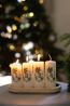 Adventskaars, kerstgroen, 4 stuks, Ø4 x 10 cm