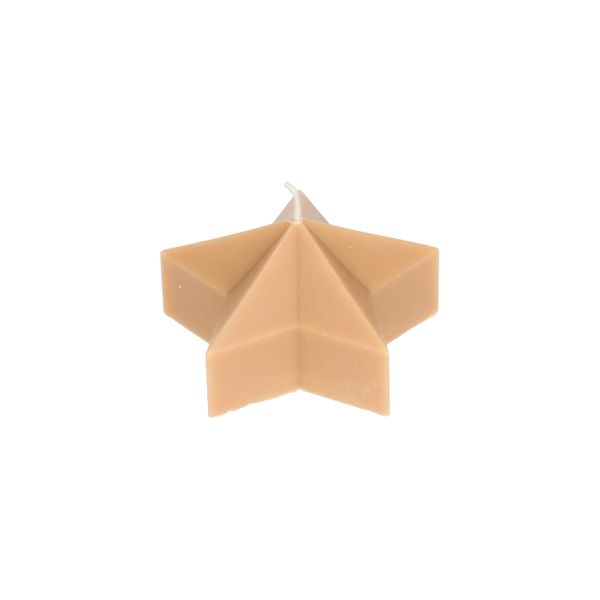 Bougie, étoile, petit modèle, ocre, Ø10 X 5,3 cm