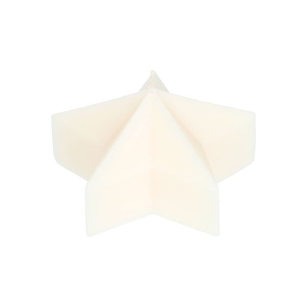 Vormkaars, ster groot, offwhite,Ø12 X 6,3 cm