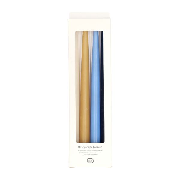Bougies, lot de 4 coloris, Ø1,2 X 20 cm