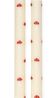 Bougies de table blanches, ornées de champignons, 25 cm, lot de 2