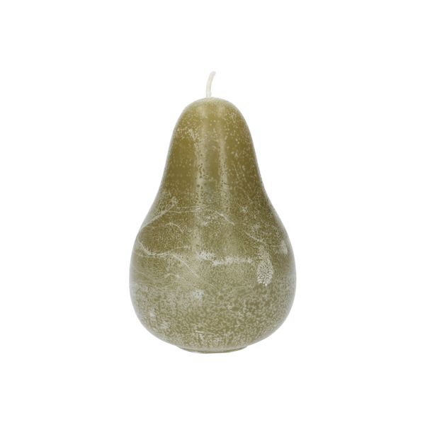 Kaars peer, groen, Ø11 X 7,5 cm