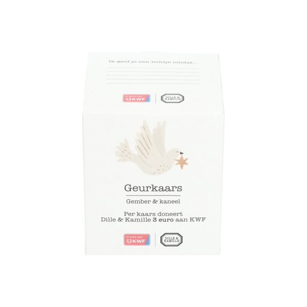 Geurkaars KWF, gember en kaneel, 200 gram