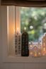 Adventskaars, huis, groen, 20 cm
