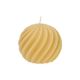 Bougie boule torsadée, jaune, Ø8 cm Bougie boule torsadée, jaune, Ø8 cm