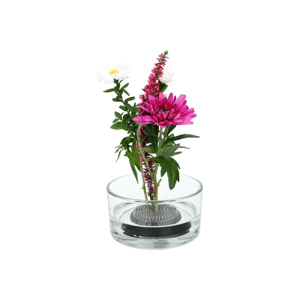 Plat  ikebana, verre, Ø11 cm