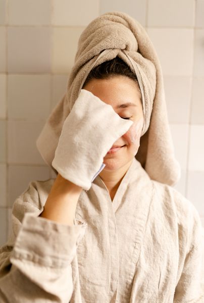 Washandjes voor het gezicht, GOTS bio-katoen, set van 3