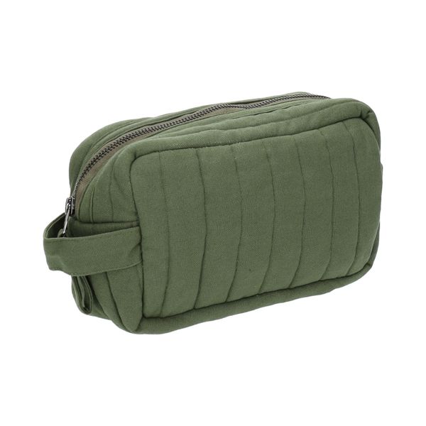 Trousse de toilette, moyen format, coton bio GOTS, vert foncé,  10 x 12 x 9 cm Trousse de toilette, moyen format, coton bio GOTS, vert foncé,  10 x 12 x 9 cm