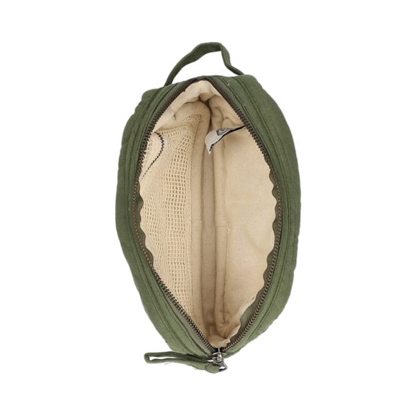 Trousse de toilette, moyen format, coton bio GOTS, vert foncé,  10 x 12 x 9 cm Trousse de toilette, moyen format, coton bio GOTS, vert foncé,  10 x 12 x 9 cm