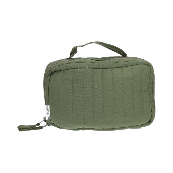 Toilettas groot, GOTS bio-katoen, donkergroen, 26 x 16 x 10 cm Toilettas groot, GOTS bio-katoen, donkergroen, 26 x 16 x 10 cm