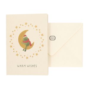Kerstkaart met envelop, kikker