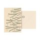 Kerstkaart met envelop, versierde kerstboom